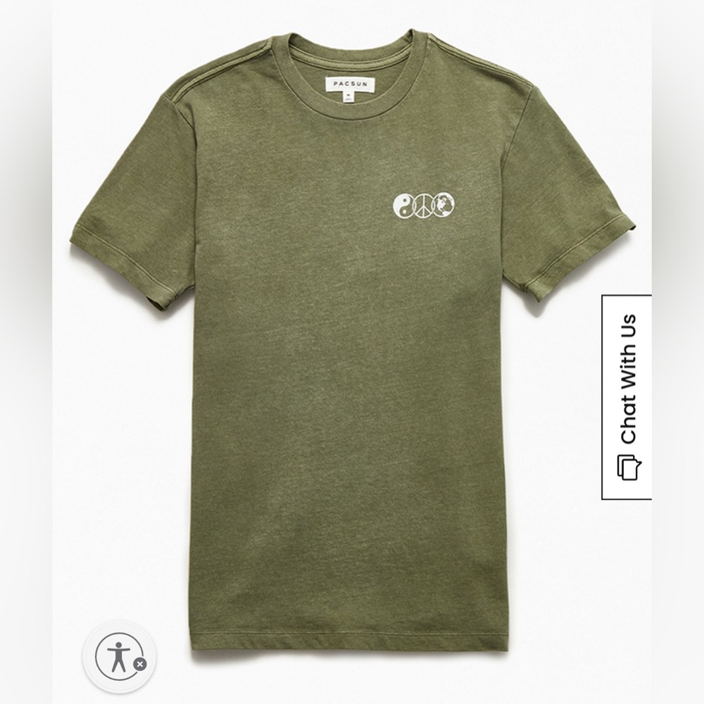 PACSUN Green “Environmental Harmony” T-Shirt Women Size S